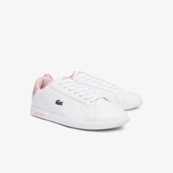 Lacoste Graduate Synthetic Sneakers Dětské - Tenisky Bílé / Růžové | CZ-UBGlrz